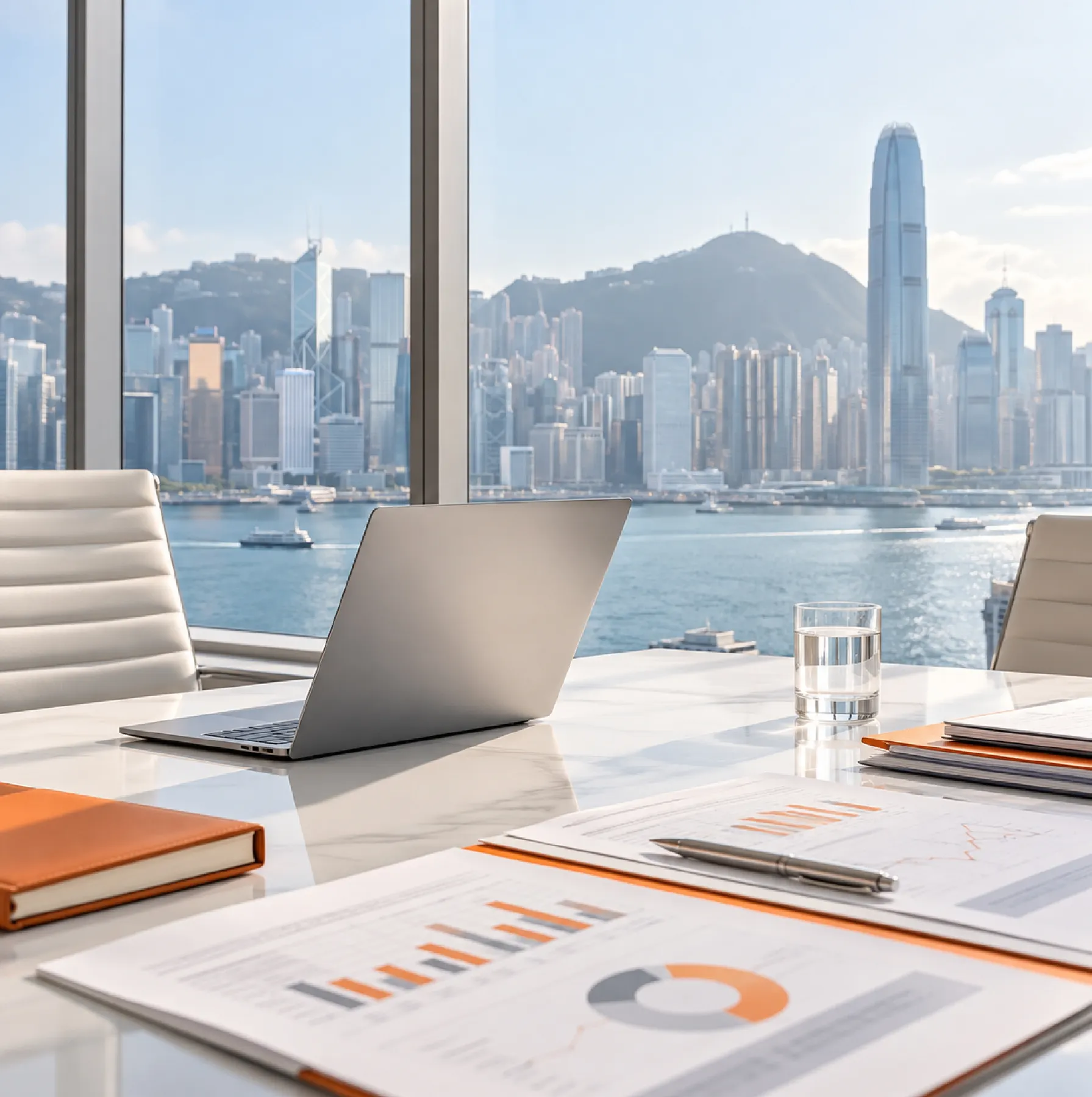 Hong Kong business district representing fast-moving, international business